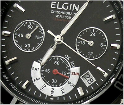 ELGIN(エルジン)フルメタルソーラー電波時計【クロノグラフ搭載】67%OFFFK1374S-BP【smtb-k】【kb】