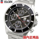 ELGIN エルジン 腕時計 クロノグラフ メンズ ブラック FK1418S-B