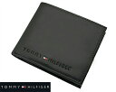 トミー ヒルフィガー TOMMY HILFIGER 二つ折り財布・小銭入れ付 牛革/ブラック ショート ウォレット 31TL25X005-001