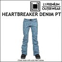 17-18 L1 エルワン ウエア HEARTBREAKER DENIM PANTS ハートブレーカー デニム パンツ STONE WASH WITH ACID PRINT DENIM L1TA リタ レディース