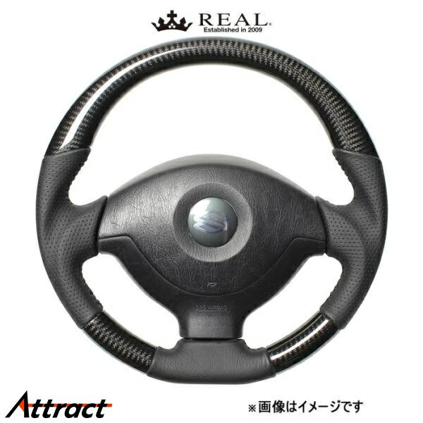 レアル ステアリング オリジナルシリーズ(ブラックカーボン)AZオフロード JM23W JB-BKC-BK REAL