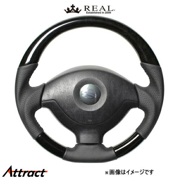 レアル ステアリング オリジナルシリーズ(ブラックウッド)AZオフロード JM23W JB-BKW-BK REAL