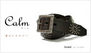 『Calm -Soleil-』【30%OFF ベルト】スタッズ、ブラックストーンにパイソン柄をあわせた大人気デザイン、質感たっぷりギャリソンバックルのスタッズベルト belt