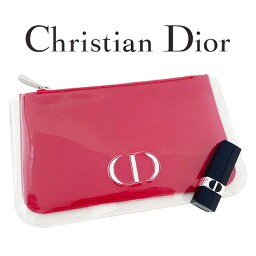クリスチャン<strong>ディオール</strong> レッドエナメル<strong>ポーチ</strong>+ルージュ <strong>ディオール</strong> #999V セット (ノベルティ)【Christian Dior】【W_92】【メール便可】
