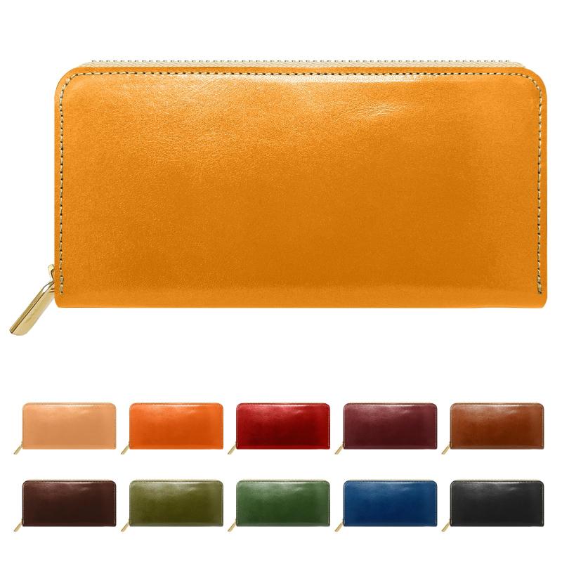 [トレンディヤマギシ] 栃木レザー 長財布 メンズ レディース 財布 本革 ラウンドファスナー 小銭入れ カード収納 ロングウォレット 革 ラウンド型長財布 やさしいおかん