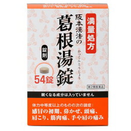 【第2類医薬品】 <strong>阪本漢法</strong>の<strong>葛根湯</strong>錠 54錠×5個セット 送料無料 ※セルフメディケーション税制対象商品