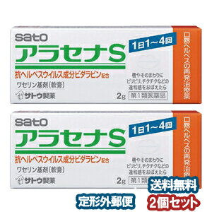 【第1類医薬品】 アラセナS 2g×2個セット※セルフメディケーション税制対象商品 <strong>口唇</strong><strong>ヘルペス</strong> メール便送料無料