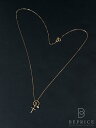 agete アガット ネックレス K10 クロス スライドピンチェーン【Aランク】【中古】gztn280612