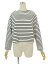 エンフォルド Tシャツ カットソー 16SS コットン混 ストレッチ ボーダー 長袖 38【Aランク】【中古】tn301129