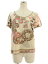 レオナール Tシャツ カットソー フラワー ビジューモチーフ 総柄 半袖 LL【Bランク】 【中古】 tn190516
