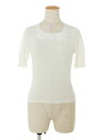 エムズグレイシー Tシャツ カットソー フラワーモチーフ 花柄 半袖 38【Aランク】【中古】tn190929