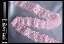 ◆ ラッセルレース◆お花柄 フリル* ピンク2.5m巻き*ra13