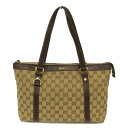 GUCCI(グッチ)/トートバッグ ショルダーバッグ レディース/トートバッグ/ベージュ系×ブラウン系/キャンバス/【ランクB】(141470)【中古】