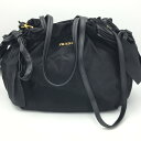 PRADA(プラダ)/2wayショルダー トートバッグ レディース/ショルダーバッグ/黒系/ゴールド金具/ナイロン/【ランクA】(BN1760)【中古】