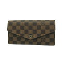 LOUIS VUITTON(ルイ・ヴィトン)/ポルトフォイユ・サラ 長財布 レディース/長財布/茶系/ゴールド金具/ダミエ/【ランクS】(N60114)【中古】ルイヴィトン