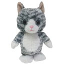 モノマネしながらトコトコ歩く姿がかわいい★動くぬいぐるみ|ウォーキングトーキングキティ サバトラ ( 動くおもちゃ 動くぬいぐるみ かわいい 猫 WTK Walking Talking Kitty )