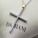 DAMIANI ダミアーニ クラシック・ロゴクロスネックレス MMK18/WG PG ダイヤモンド20022989 [ 送料無料 ]