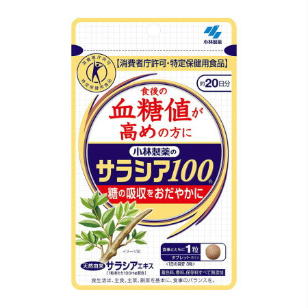 小林製薬 サラシア100 食後の血糖値が高めの方に(特定保健用食品) 約20日分 60粒(…...:besthbi:10010012