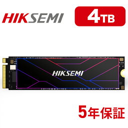 HIKSEMI SSD 4TB 放熱シート付き 高耐久性(TBW___7200TB) NVMe SSD PCIe Gen4.0×4 読み取り___7,450MB/s 書き込み___6,500MB/s PS5増設 内蔵 M.2 Type 2280 3D TLC NAND デスクトップPC ノートPC かんたん取付け 国内5年保証