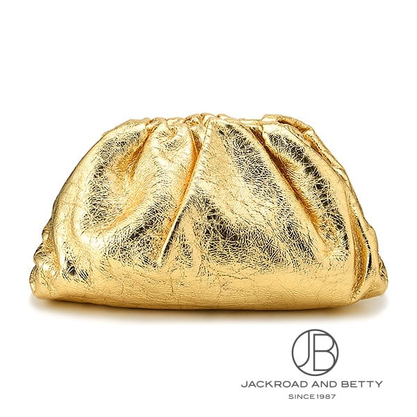 ボッテガ・ヴェネタ BOTTEGA VENETA ポーチ クラッチ バッグ ゴールド 576227 VA441 8011 新品 バッグ/財布/小物