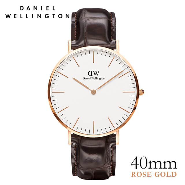 ダニエルウェリントン Daniel Wellington 40mm ヨーク ローズ メンズ…...:beyondcool:10032090