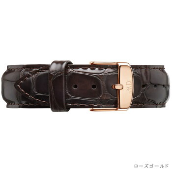 DanielWellington【ダニエルウェリントン】(クラシック40mm用付替バンド幅20mm)レザーストラップリストバンドヨークローズシルバー腕時計ClassicYork