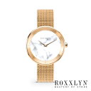 ロクスリン 腕時計 ROXXLYN ビアンコカラーラ ローズゴールド