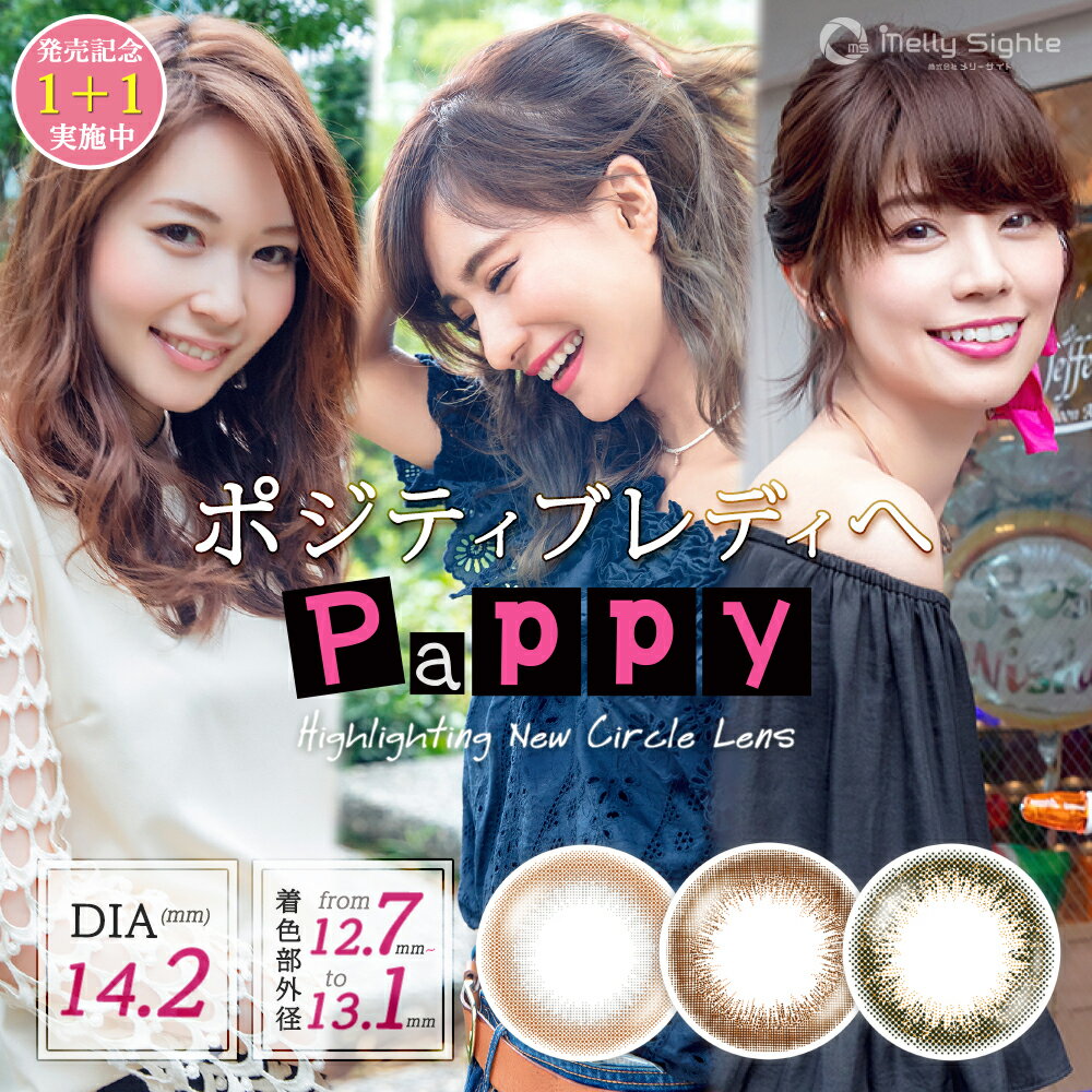 【1箱購入で1箱プレゼント】 Pappy (パッピー) 1day 1箱20枚入 Hightlighting New Circle Lens 【DM送料無料】（ ...