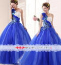 【送料無料】花嫁ドレス カラードレス ウエディングドレス ロングドレス 演奏会 忘年会 プリンセスライン お花コサージュが可愛いオーガンジードレス!サイズ調整可能ドレス カラーバリエーションドレス色違い 大きめサイズ