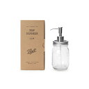 【Ball　メイソンジャー】Ball mason Jar Soap Dispenser （ボール メイソン ジャー ソープ ディスペンサー）2852CL・2852BL　全2色（クリア、ブルー）　/アメリカ Ball社 正規品 ガラス 保存ビン