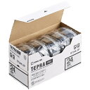 【送料無料】 キングジム KING JIM テプラ(TEPRA) 透明ラベルテープ (透明テープ/黒文字/24mm幅・5個パック) ST24K-5P
