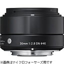 【送料無料】 シグマ 交換レンズ 30mm F2.8 DN【ソニーEマウント(APS-C用)】(ブラック)