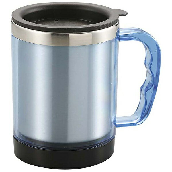 キャプテンスタッグ　CAPTAIN　STAG リーブル フタ付マグカップ(260mL/クリアブルー） M-1141[M1141]の画像