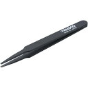 トラスコ中山 プラスチック製ピンセット 120mm 先丸型 TPP231