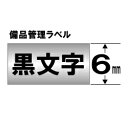 キングジム KING JIM テプラ(TEPRA) 備品管理ラベルテープ (銀テープ/黒文字/6mm幅) SM6XC