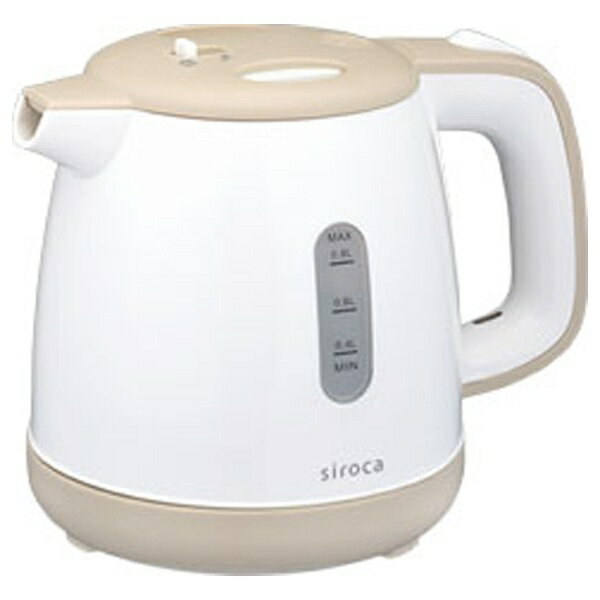 siroca シロカ SEK-208 電気ケトル siroca ベージュ [0.8L][SEK208BE] [一人暮らし 単身 単身赴任 新生活 家電]