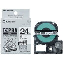 キングジム KING JIM テプラ(TEPRA) 強粘着ラベルテープ (白テープ/黒文字/24mm幅) SS24KW