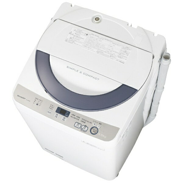 【標準設置費込み】 シャープ 全自動洗濯機 （洗濯5.5kg） ES-GE55R-H グレー系...:biccamera:11077338