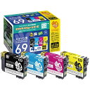 エコリカ ECI-E69V-4P 互換プリンターインク 4色