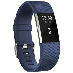 【送料無料】 FITBIT ウェアラブル端末 心拍計＋フィットネスリストバンド 「Charge 2」 Sサイズ　FB407SBUS-JPN Blue