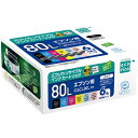 エコリカ ECI-E80L-6P 互換プリンターインク 6色セット