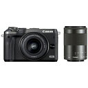 【送料無料】 キヤノン CANON EOS M6【ダブルズームキット】(ブラック/ミラーレス一眼カメラ)