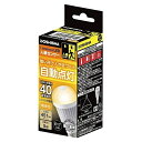 ドウシシャ LED人感センサー電球 40W 電球色相当 E17 LVA40LHMS