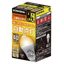 ドウシシャ LED人感センサー電球 40W 電球色相当 E26 LVA40LHS