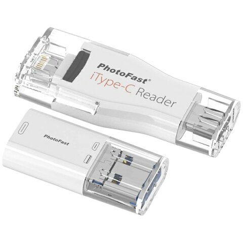 【送料無料】 PHOTOFAST USB-C＋Lightning＋microUSB − USB-A 3.0メモリ［Mac／Win］ micro SDカードスロット搭載　iType-C Reader （ホワイト）　iTypeC-R (ITCREADER4GB)