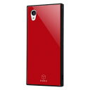 イングレム Ingrem AQUOS sense 2 耐衝撃ガラスケース KAKU/レッド IQ-AQSE2K1B/R レッド