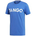 アディダス adidas サッカーウェア TANGO STREET ワードグラフィック Tシャツ メンズ Lサイズ (ブルー) FVW92