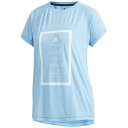 アディダス adidas トレーニングウェア M4T メッセージプリントTシャツ レディース Lサイズ (ショックシアンS19) FTF46