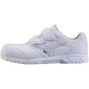 ミズノ mizuno 22.5cm 靴幅:3E 男女兼用 安全靴 MIZUNO WORKING オールマイティCS ベルトタイプ(ホワイト)C1GA171101【JSAA・普通作業用(A種)認定品 耐滑 プロテクティブスニーカー】