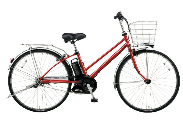 パナソニック　Panasonic 27型 電動アシスト自転車 ティモ・DX(フレアレッドパール/内装5段変速) BE-ELDT756R【2020年モデル】【組立商品につき返品不可】 【代金引換配送不可】【メーカー直送・代金引換不可・時間指定・返品不可】の画像